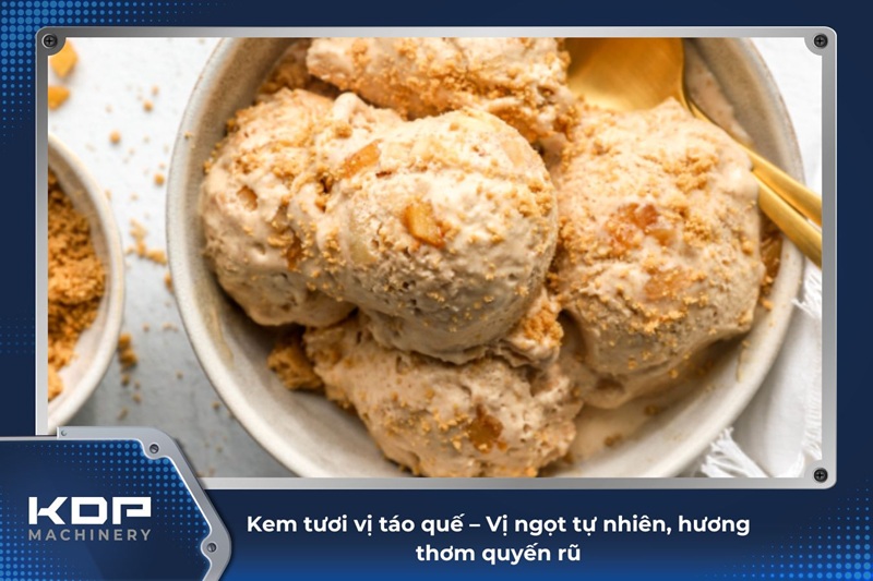 Vị táo tươi kết hợp quế ấm nồng, kem mịn mượt – món tráng miệng lý tưởng cho mọi tín đồ yêu thích sự mới lạ! 